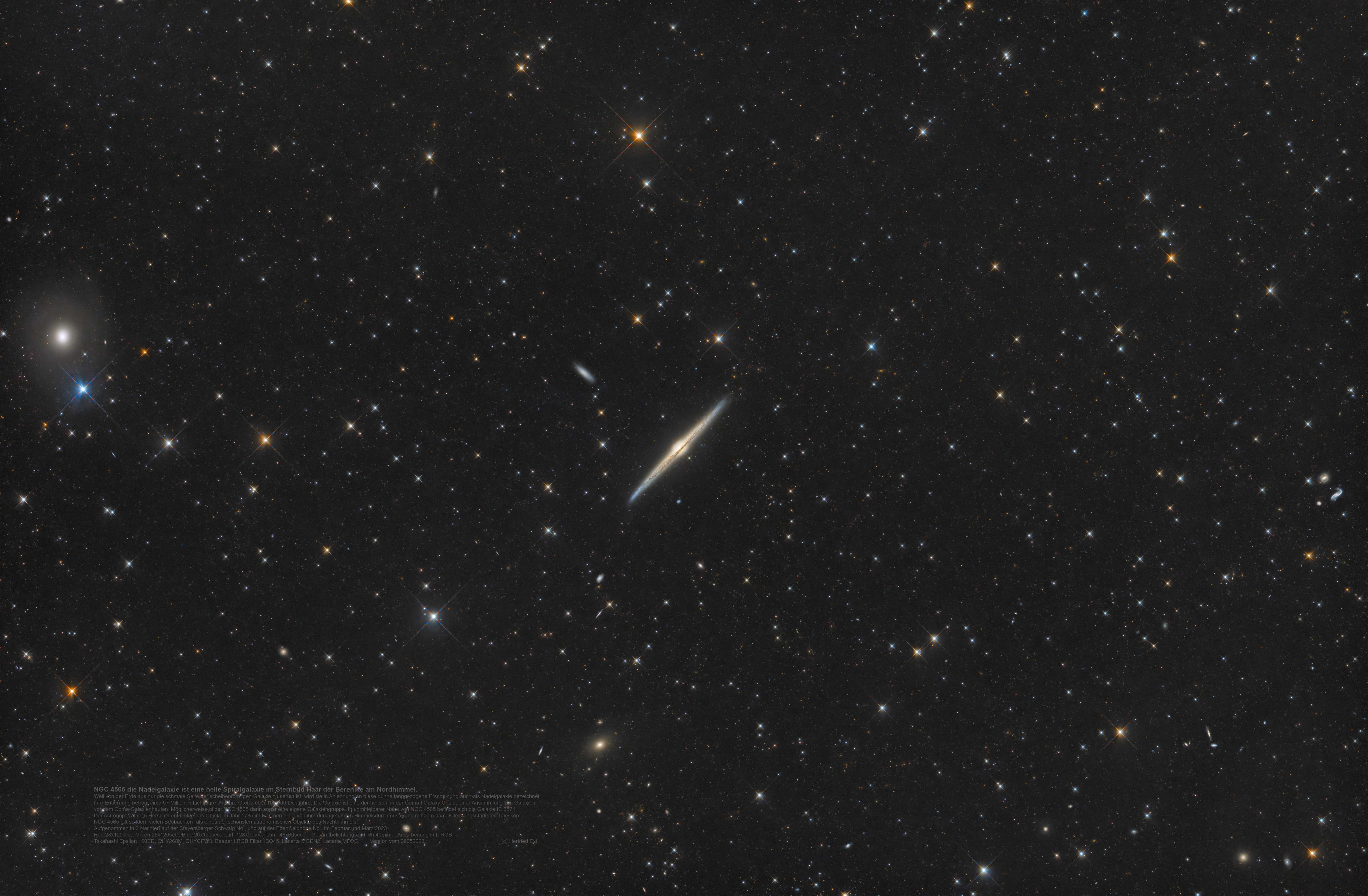 NGC4565_Nadelgalaxie_530mm_Schwaig_Ebenwaldhoehe_18032023_V08052023_web