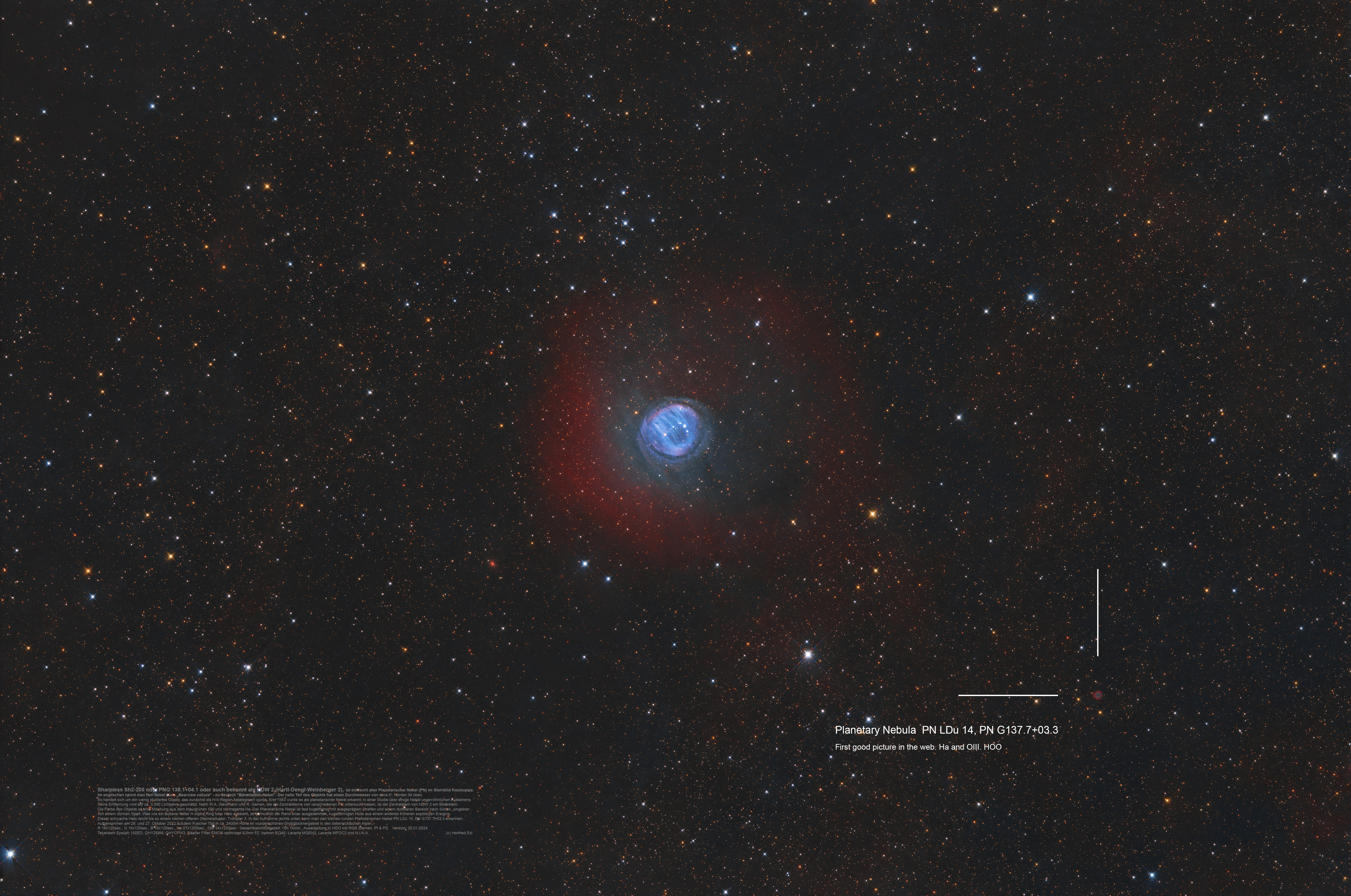 Sh2-200_and_Planetary_Nebula_PN_LDu_14__PN_G137.7+03.3_530mm_27102022_Fuscher-Toerl_V30012024